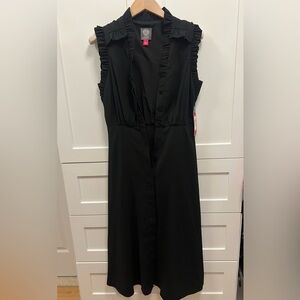Vince Camuto Black Midi Dress Size 2